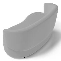 Kit 2 Poltronas E 1 Namoradeira Aisha Orgânica Veludo Cinza Claro - Desk Design - 7