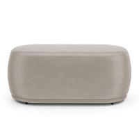 Puff Decorativo Orgânico Living Molly 02 Lugares Veludo Bege - Desk Design - 5