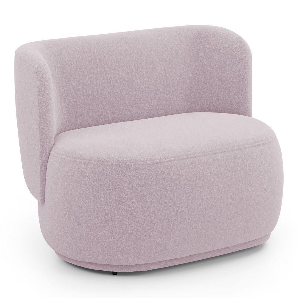 Kit 02 Poltronas E 01 Namoradeira Orgânica Molly Bouclê Rosé - Desk Design - 10