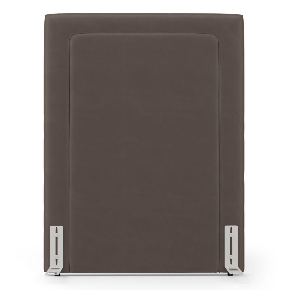 Cabeceira Cama Box Solteiro Alba 90cm Com Frame Veludo Marrom - Desk Design - 6