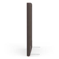 Cabeceira Cama Box Solteiro Alba 90cm Com Frame Veludo Marrom - Desk Design - 7