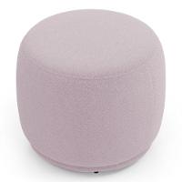 Puff Decorativo Orgânico Living Molly Redondo Bouclê Rosé - Desk Design - 5