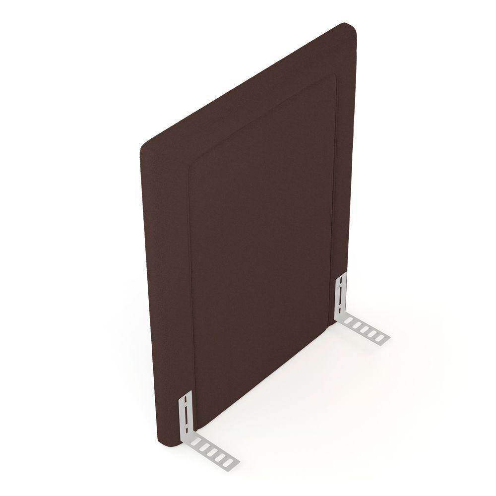 Cabeceira Cama Box Solteiro Alba 90cm Com Frame Bouclé Marrom - Desk Design - 5