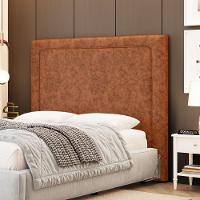 Cabeceira Cama Box Casal Padrão Alba 140cm Com Frame Couríssimo Caramelo - Desk Design - 2