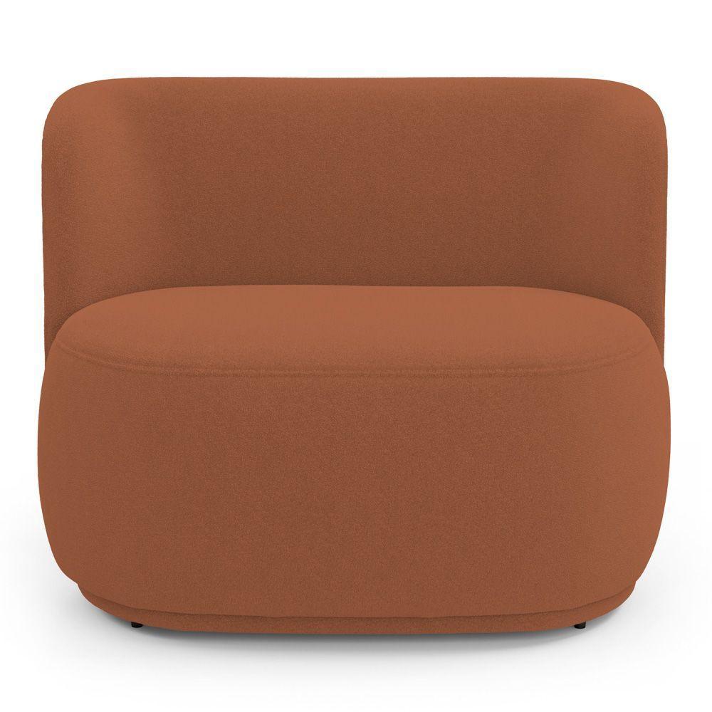 Namoradeira Com Puff Orgânico Molly 02 Lugares Bouclê Terracota - Desk Design - 6