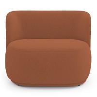 Namoradeira Com Puff Orgânico Molly 02 Lugares Bouclê Terracota - Desk Design - 6