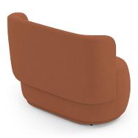 Namoradeira Com Puff Orgânico Molly 02 Lugares Bouclê Terracota - Desk Design - 8