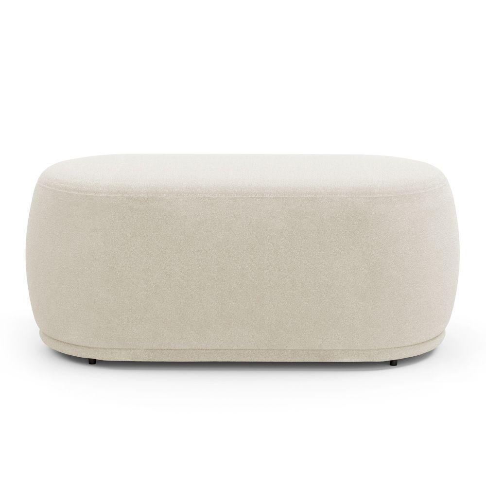 Conjunto 02 Puffs Decorativos Orgânicos Molly Bouclê Bege - Desk Design - 5