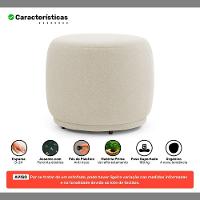 Conjunto 02 Puffs Decorativos Orgânicos Molly Bouclê Bege - Desk Design - 9