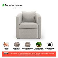 Kit 02 Poltronas Decorativas Sala De Estar Aimê Bouclê Bege - Desk Design - 3