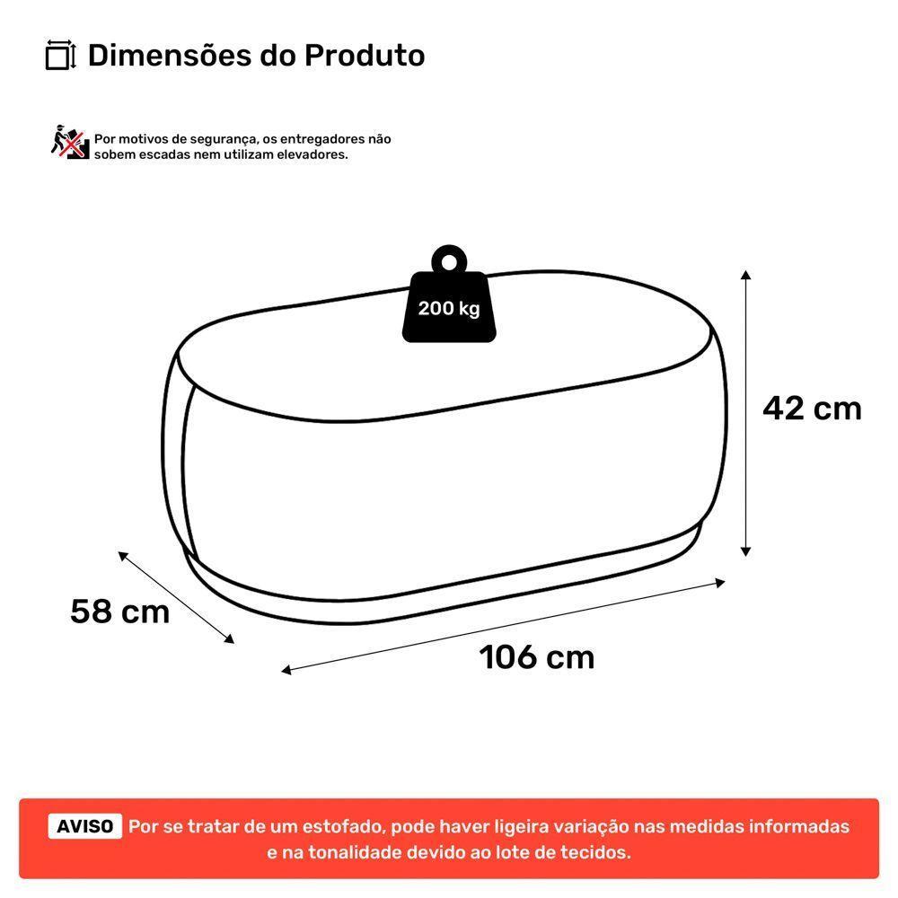 Namoradeira Com Puff Orgânico Molly 02 Lugares Veludo Preto - Desk Design - 5