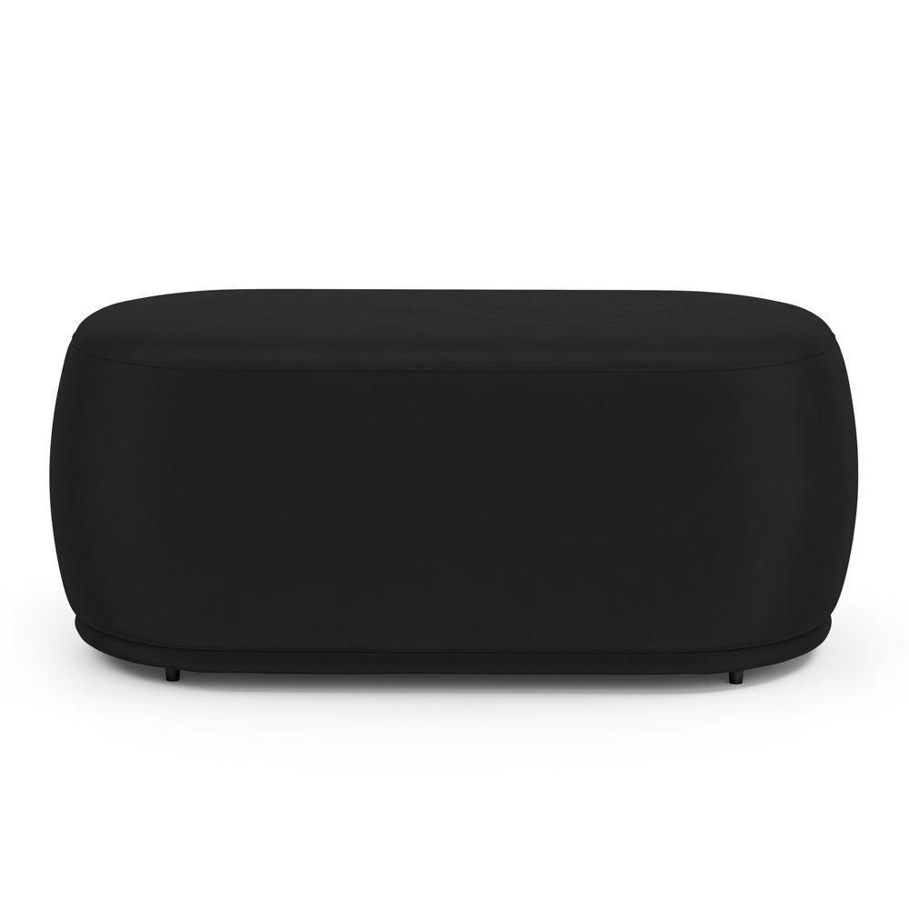 Namoradeira Com Puff Orgânico Molly 02 Lugares Veludo Preto - Desk Design - 8