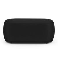 Namoradeira Com Puff Orgânico Molly 02 Lugares Veludo Preto - Desk Design - 8