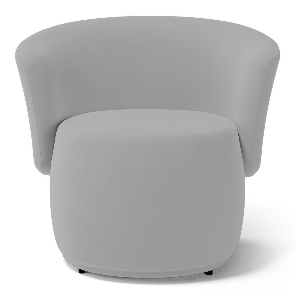 Kit 02 Poltronas Decorativas Aisha Orgânica Veludo Cinza Claro - Desk Design - 5