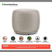 Conjunto 02 Puffs Decorativos Orgânicos Molly Veludo Bege - Desk Design - 7