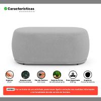 Kit 02 Puffs Decorativos Orgânicos Molly 02 Lugares Bouclê Cinza Claro - Desk Design - 3