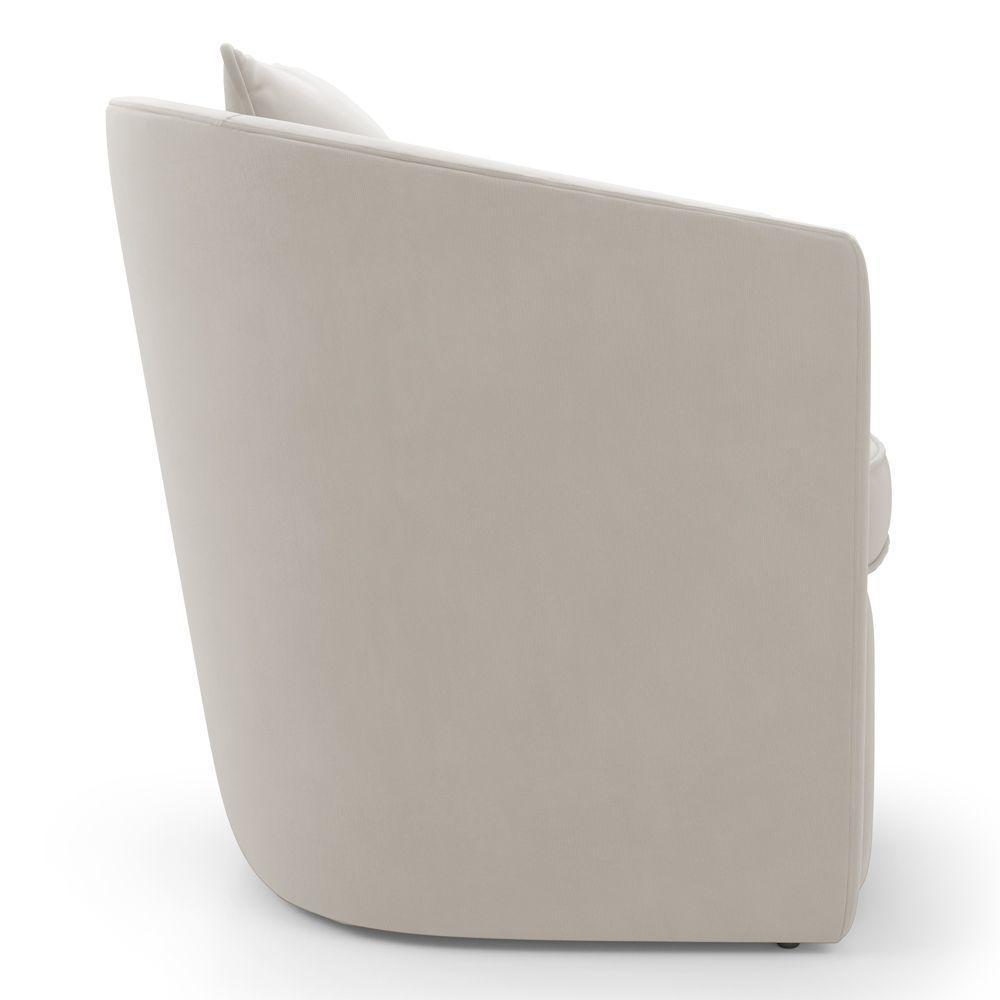 Poltrona Decorativa Sala De Estar Aimê Veludo Bege Claro - Desk Design - 6