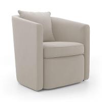 Poltrona Decorativa Sala De Estar Aimê Veludo Bege Claro - Desk Design - 2