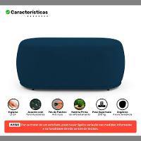 Conjunto 02 Puffs Decorativos Orgânicos Molly Bouclê Azul Marinho - Desk Design - 3