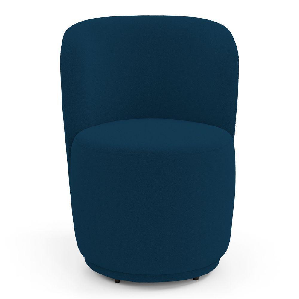 Poltrona E Namoradeira Orgânica Molly Bouclê Azul Marinho - Desk Design - 9
