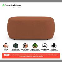 Puff Decorativo Orgânico Living Molly 02 Lugares Bouclê Terracota - Desk Design - 3