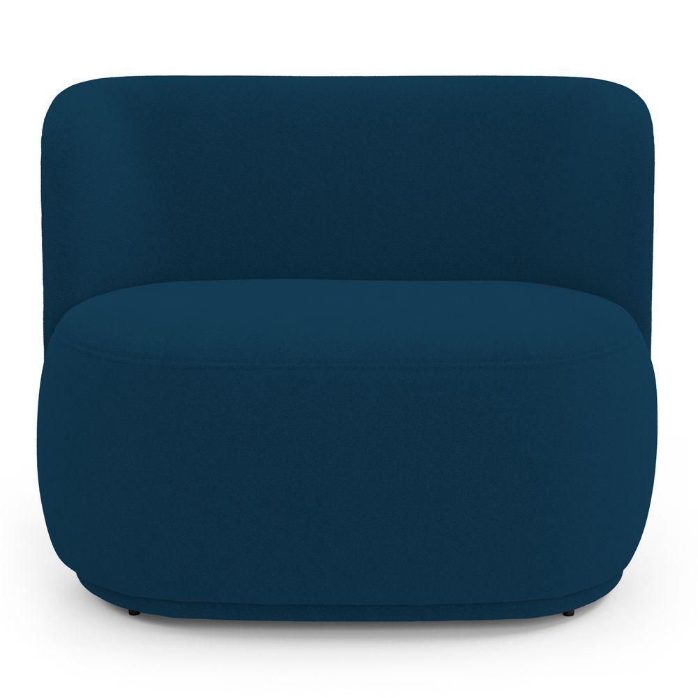 Namoradeira Com Puff Orgânico Molly 02 Lugares Bouclê Azul Marinho - Desk Design - 9