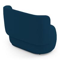 Namoradeira Com Puff Orgânico Molly 02 Lugares Bouclê Azul Marinho - Desk Design - 2