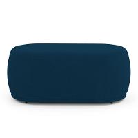 Namoradeira Com Puff Orgânico Molly 02 Lugares Bouclê Azul Marinho - Desk Design