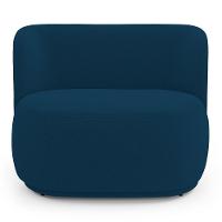 Namoradeira Com Puff Orgânico Molly 02 Lugares Bouclê Azul Marinho - Desk Design - 9