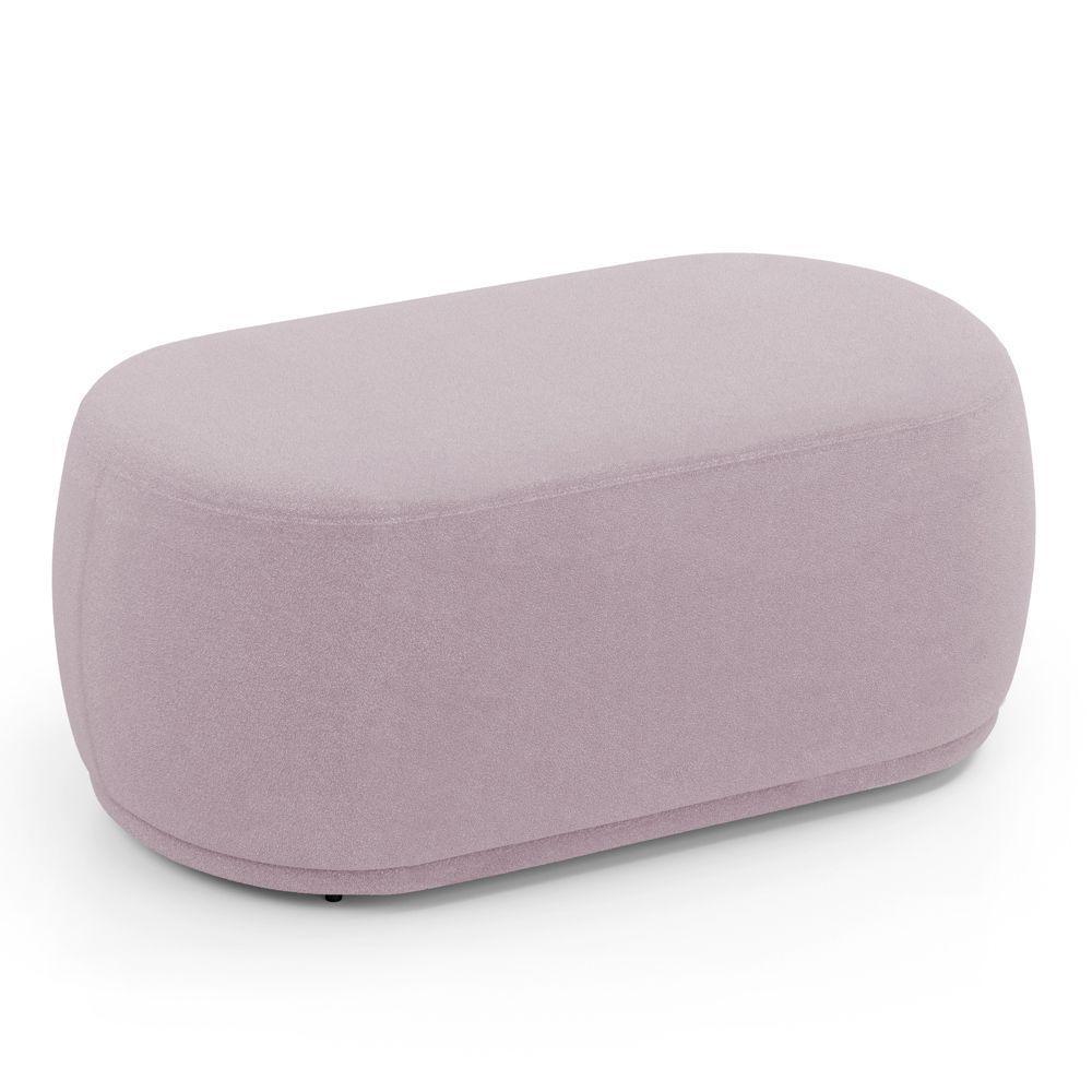 Conjunto 02 Puffs Decorativos Orgânicos Molly Bouclê Rosé - Desk Design - 7