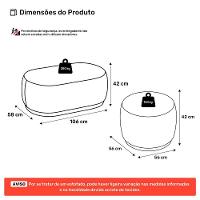 Conjunto 02 Puffs Decorativos Orgânicos Molly Bouclê Rosé - Desk Design