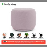 Conjunto 02 Puffs Decorativos Orgânicos Molly Bouclê Rosé - Desk Design - 5