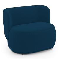 Kit 02 Poltronas E 01 Namoradeira Orgânica Molly Bouclê Azul Marinho - Desk Design - 7