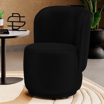 Poltrona Orgânica Decorativa Molly Couríssimo Preto Desk Design