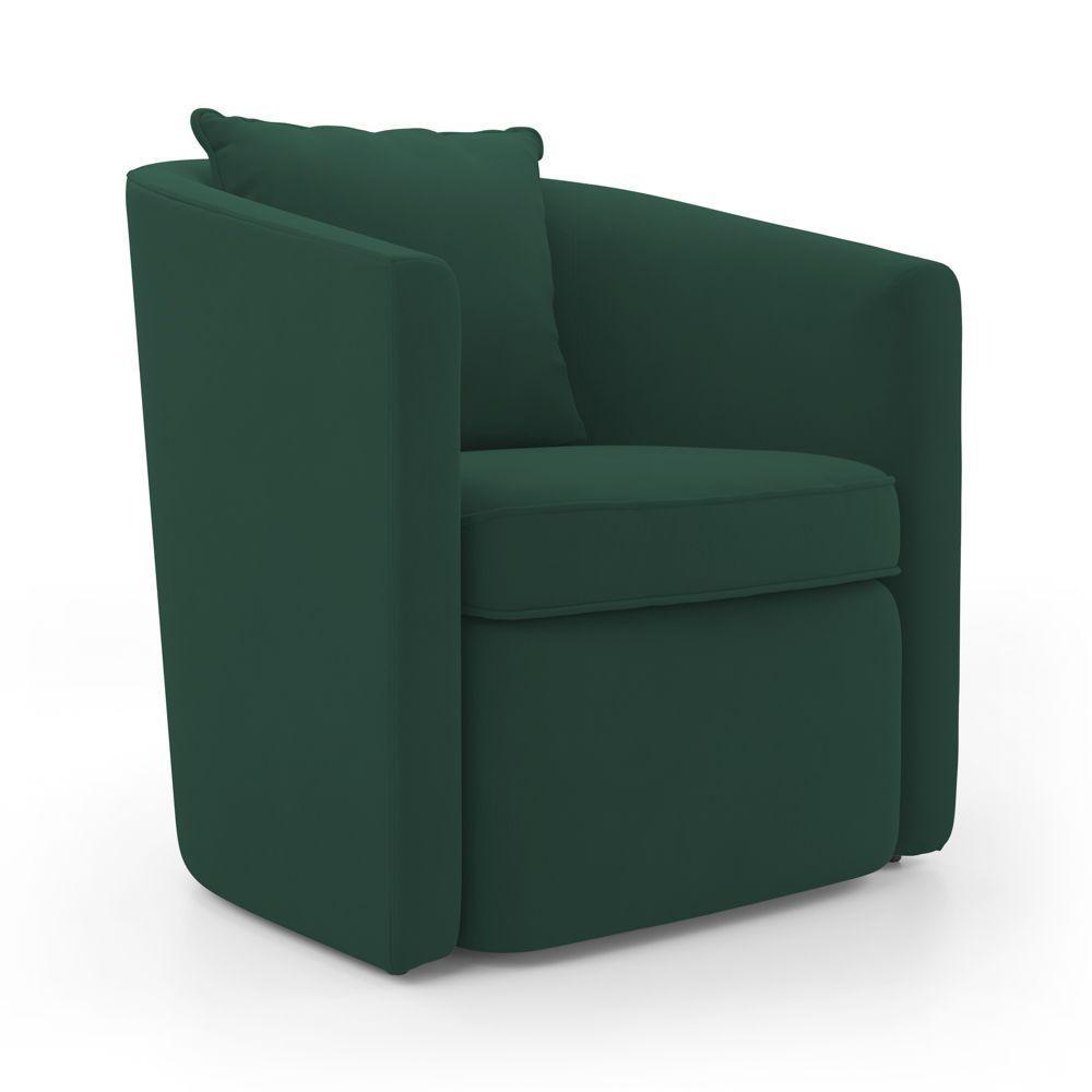 Kit 02 Poltronas Decorativas Sala De Estar Aimê Veludo Verde Escuro - Desk Design - 5