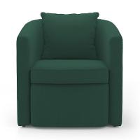 Kit 02 Poltronas Decorativas Sala De Estar Aimê Veludo Verde Escuro - Desk Design - 6