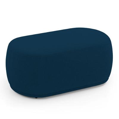 Puff Decorativo Orgânico Living Molly 02 Lugares Bouclê Azul Marinho - Desk Design