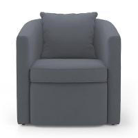 Kit 02 Poltronas Decorativas Sala De Estar Aimê Suede Cinza - Desk Design - 2