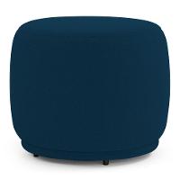 Poltrona Decorativa Com Puff Orgânico Molly Bouclê Azul Marinho - Desk Design - 10