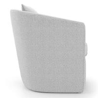 Kit 02 Poltronas Decorativas Sala De Estar Aimê Bouclê Cinza Claro - Desk Design - 7