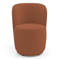 Poltrona Orgânica Decorativa Living Molly Bouclê Terracota - Desk Design