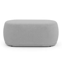 Conjunto 02 Puffs Decorativos Orgânicos Molly Bouclê Cinza Claro - Desk Design - 5