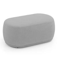 Conjunto 02 Puffs Decorativos Orgânicos Molly Bouclê Cinza Claro - Desk Design - 7