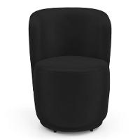 Poltrona Orgânica Decorativa Living Molly Veludo Preto - Desk Design - 2