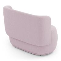 Namoradeira Com Puff Orgânico Molly 02 Lugares Bouclê Rosé - Desk Design - 7