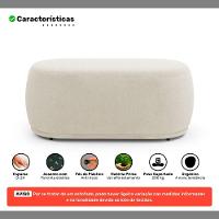 Kit 02 Puffs Decorativos Orgânicos Molly 02 Lugares Bouclê Bege - Desk Design - 3