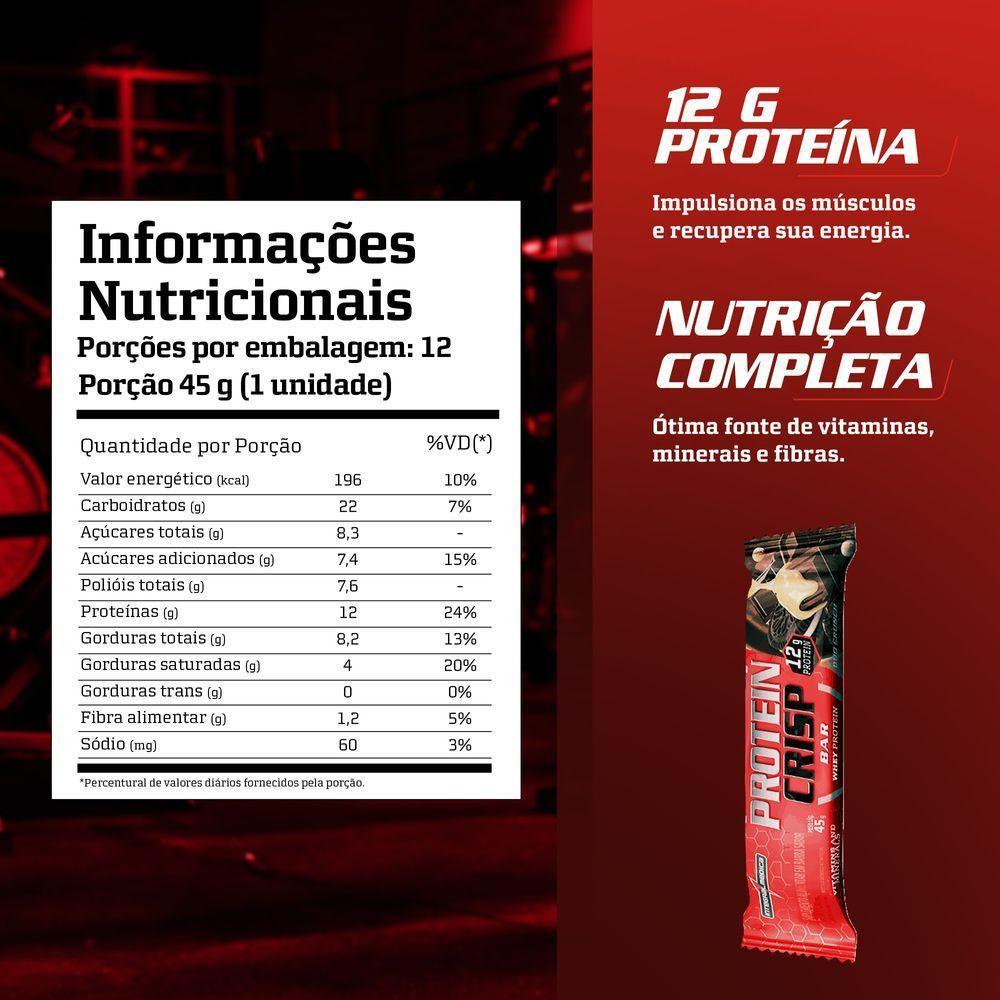 Barra Proteína Whey Crisp Bar 12 Unidades - Integralmedica Duo Crunch - 5