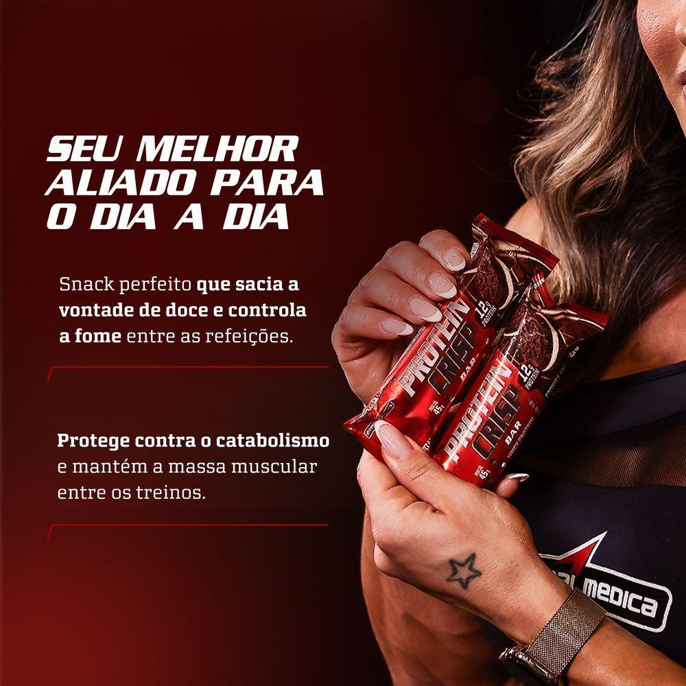 Barra Proteína Whey Crisp Bar 12 Unidades - Integralmedica Brownie De Chocolate - 5