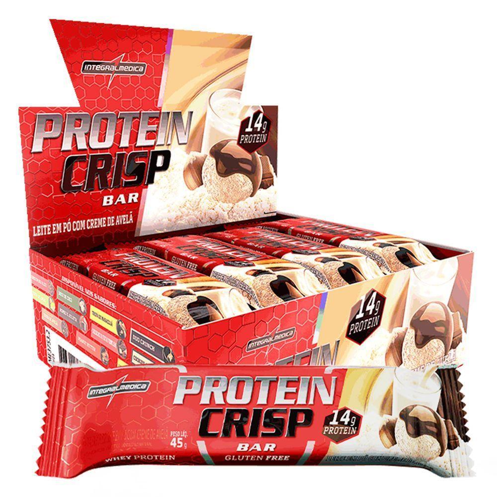 Barra Proteína Whey Crisp Bar 12 Unidades - Integralmedica Leite Niño Com Creme De Avelã - 1