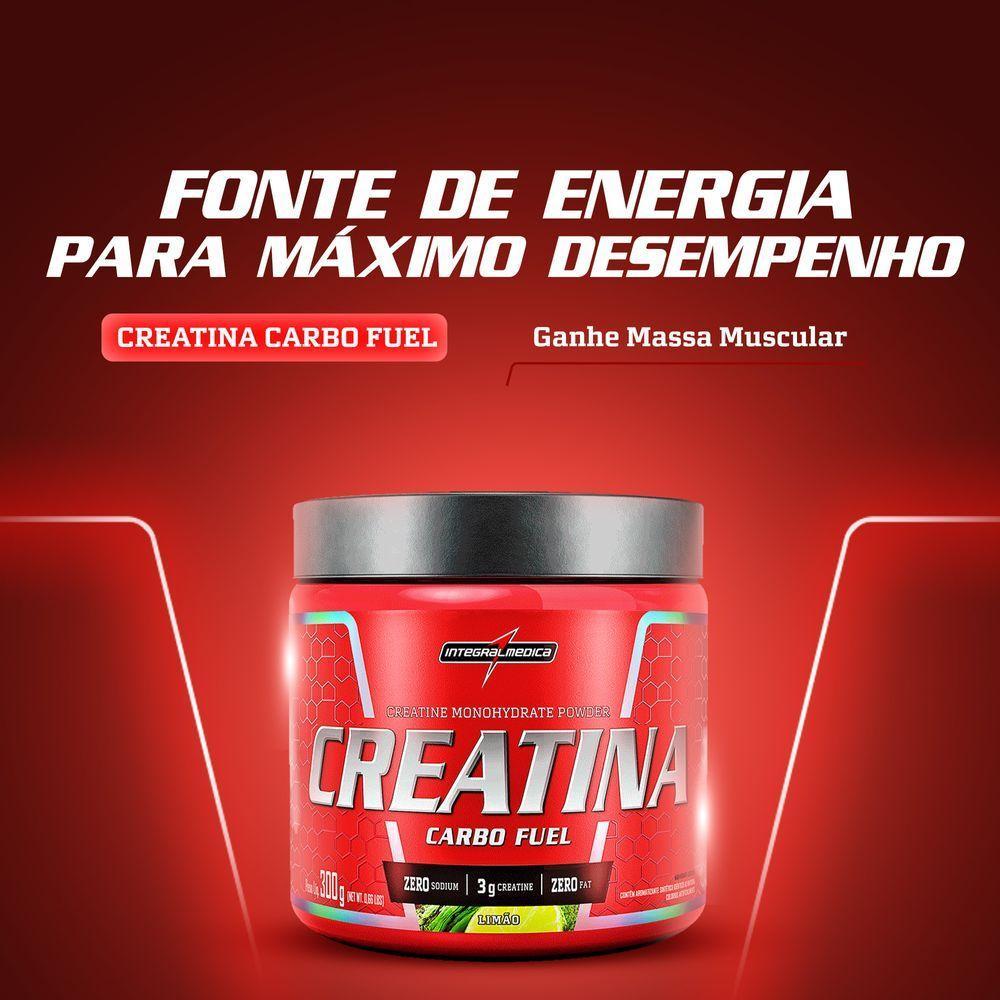 Creatina Integralmedica Carbo Fuel 300g Limão - 3
